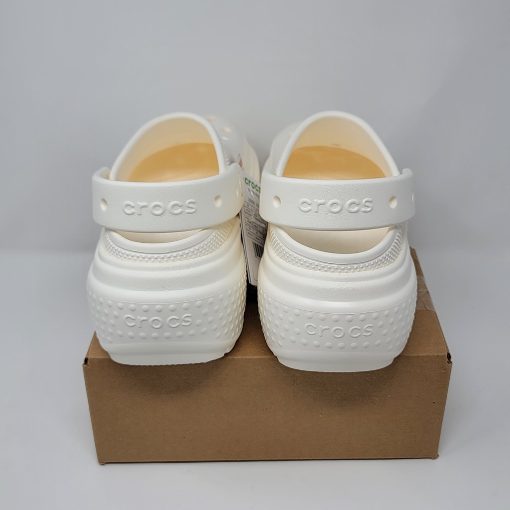 Crocs Stomp Clog-Chalky White Platform Slides Women's 9 Men's 7‎ 209347-0WV - Picture 4 of 6